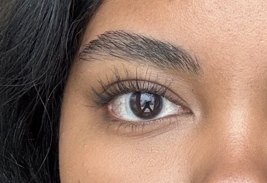 The same customer lashes after 12 weeks of Root 1