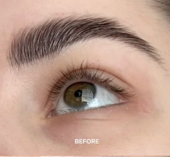 Customer photo of lashes before starting Root 1