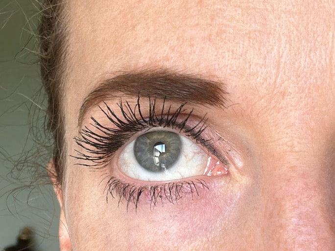 The same customer's lashes after twelve weeks